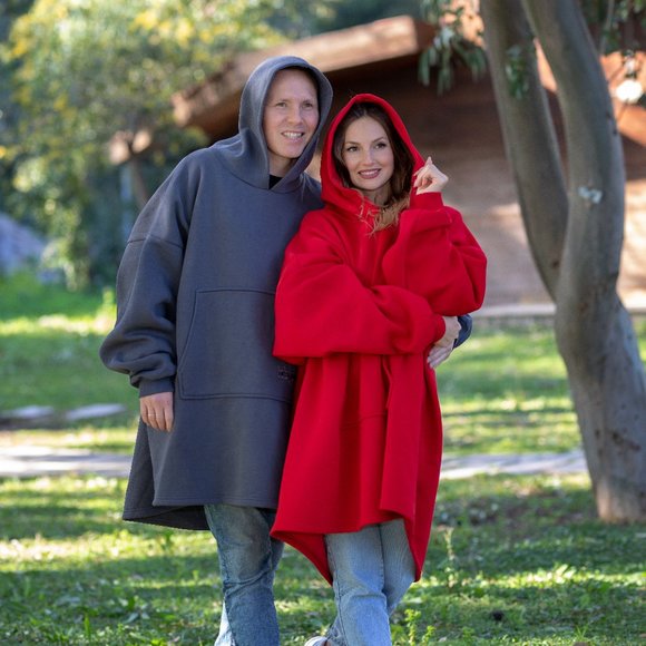 Oversized Wearable Blanket Hoodie Sweatshirt - Picture 8 of 11